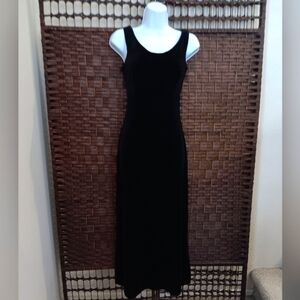 Vintage Black Velvet Maxi Gown